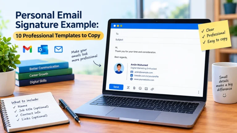 personal email signature example